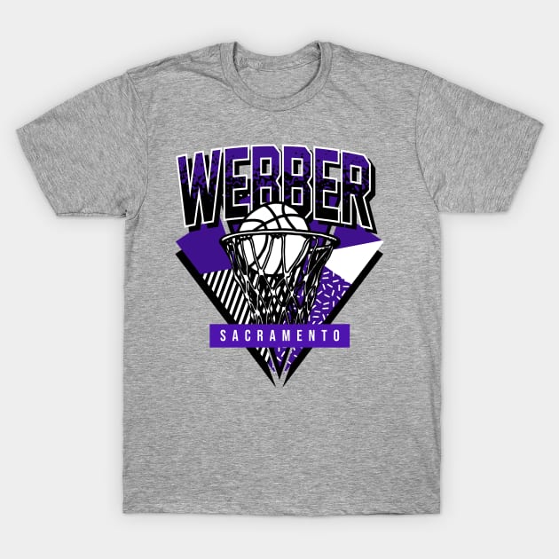 Sacramento Basketball Throwback 90s Webber T-Shirt by funandgames
